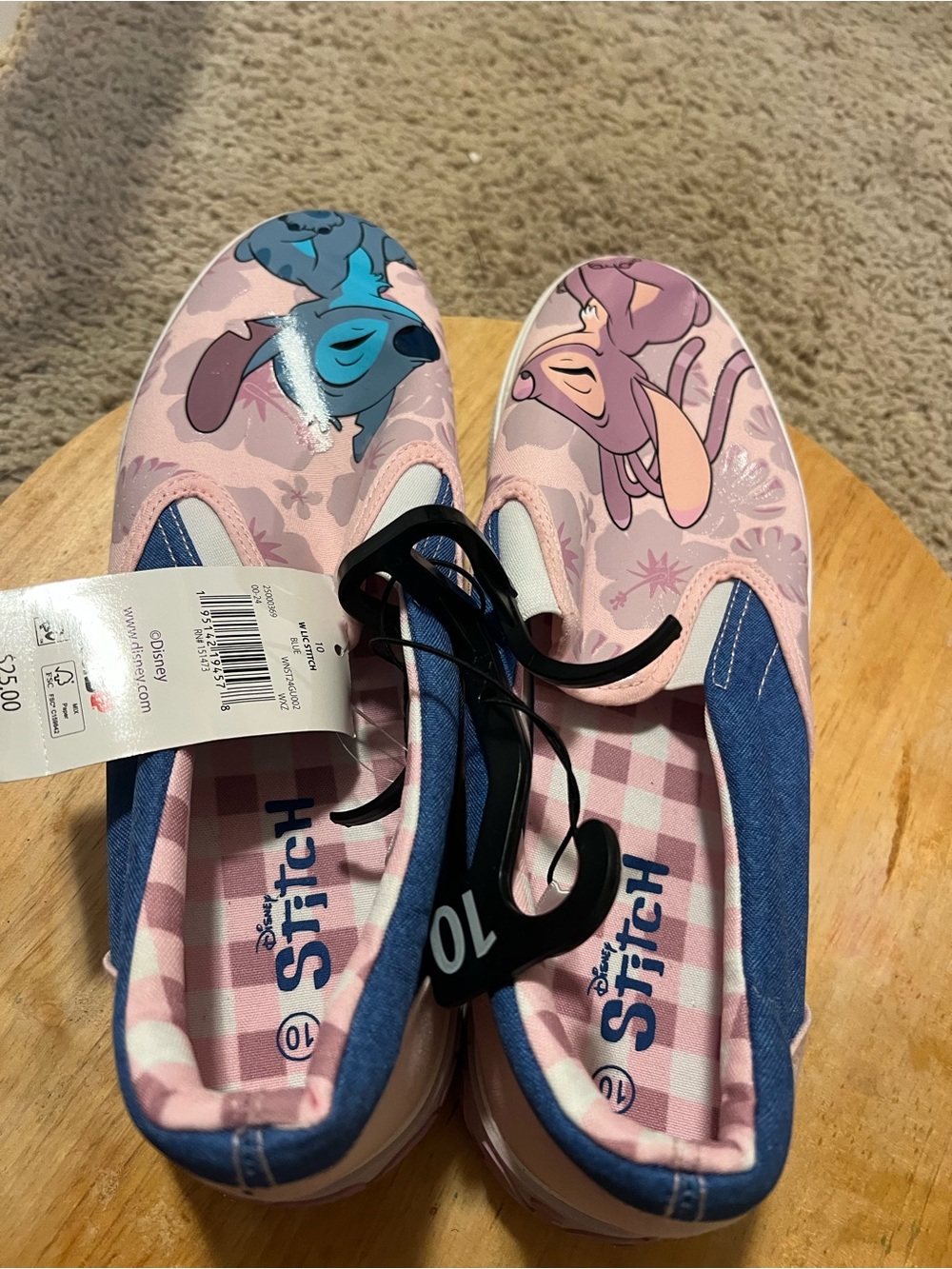 Disney Lilo & Stitch Pink and Blue Slip-On Kids Sneakers - Picture 4 of 4
